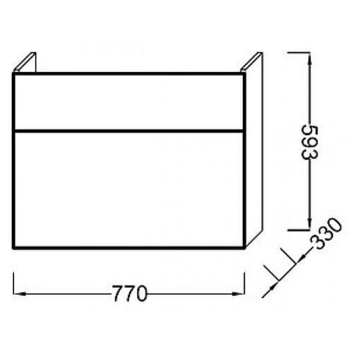 Тумба под раковину Jacob Delafon Presqu`Ile 77 (EB927-J5) белая