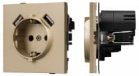 Розетка с заземлением и 2хUSB type A, без рамки Arlight SCT-TENDO 054604