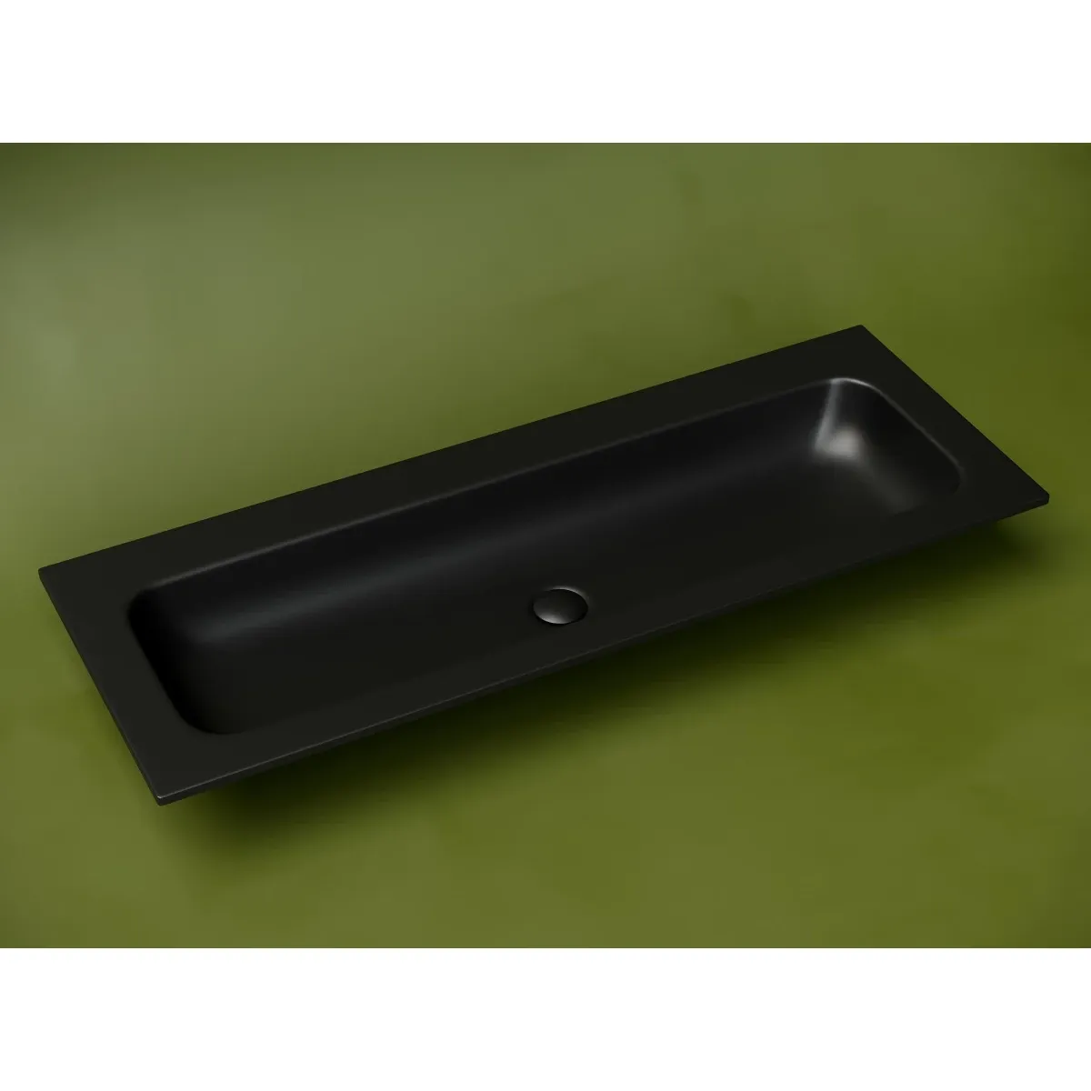 Раковина Ceramica Nova Grace CN7016MBwx 121x45,7 см, накладная, черный матовый