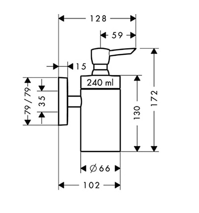 Дозатор для жидкого мыла hansgrohe Pura Vida 41503000