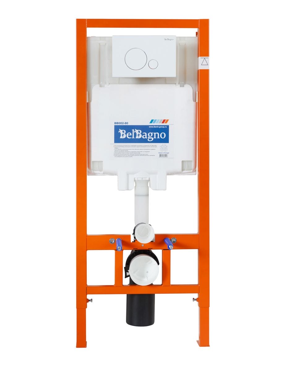 Инсталляция для унитаза BelBagno BB002-80BB014-SR-BIANCO с кнопкой белый