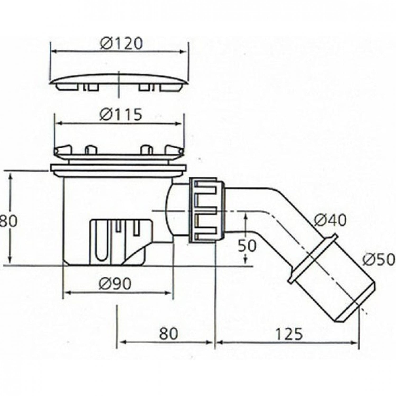 Сифон для душевого поддона Ideal Standard Tempoplex Viega K7817AA