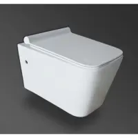 Унитаз подвесной Mira MR-B5735 безободковый, с сиденьем микролифт, белый