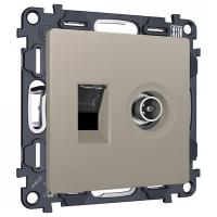 ТВ-розетка и розетка Ethernet RJ-45 без рамки Ambrella Volt ALFA MA372510