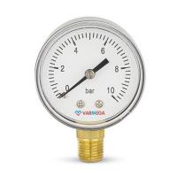Манометр VARMEGA радиальный 50 мм, 10 бар, 1/4", VMMT10-501002