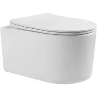 Унитаз подвесной Aquatek Мия AQ2004T-00 безободковый, торнадо, с сиденьем микролифт, белый