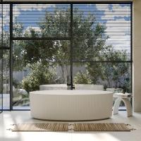 Ванна из искусственного камня Abber Stein 180x85 AS9627 белый матовый