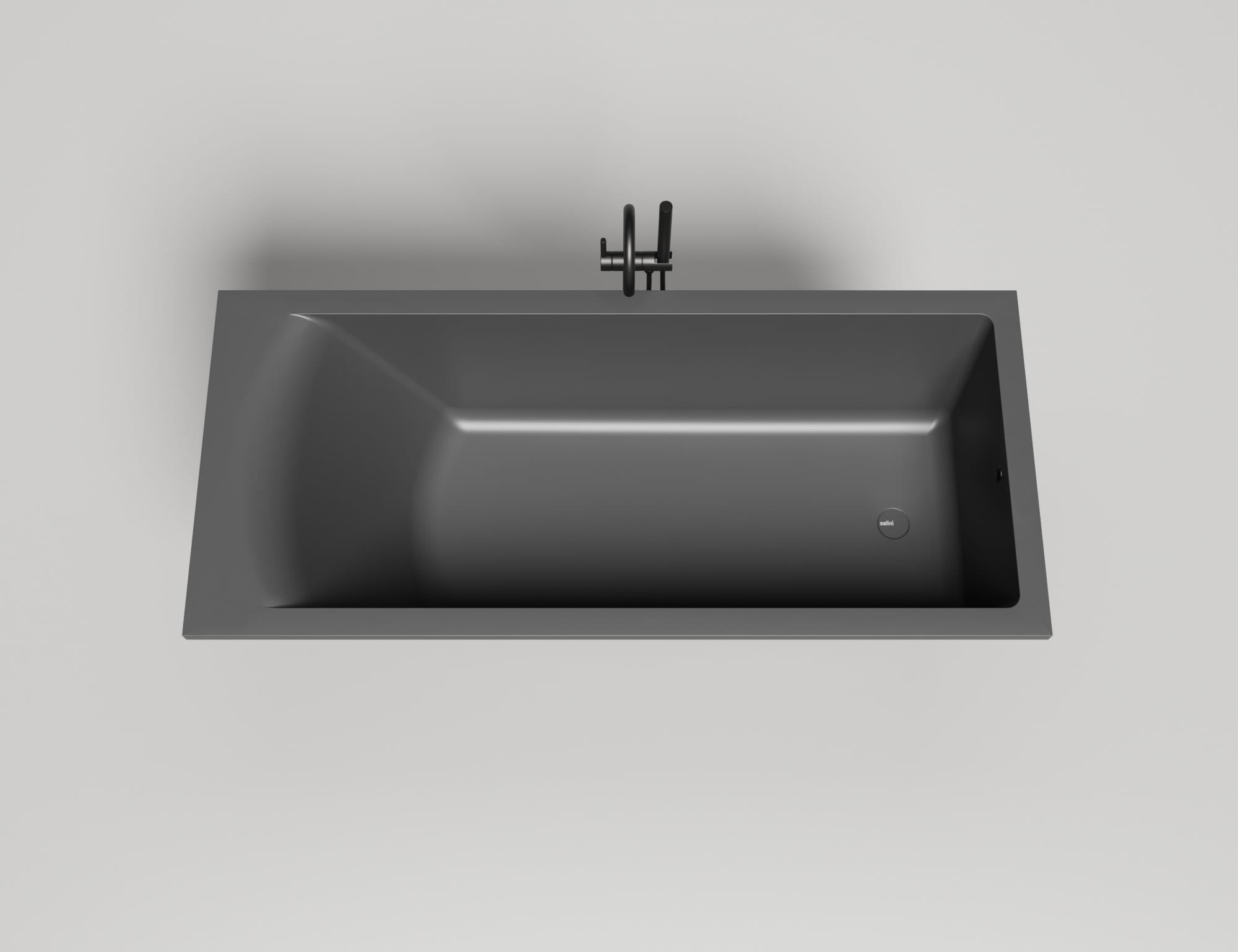 Ванна из искусственного камня Salini Cascata 180x80 104213MF покраска по RAL полностью