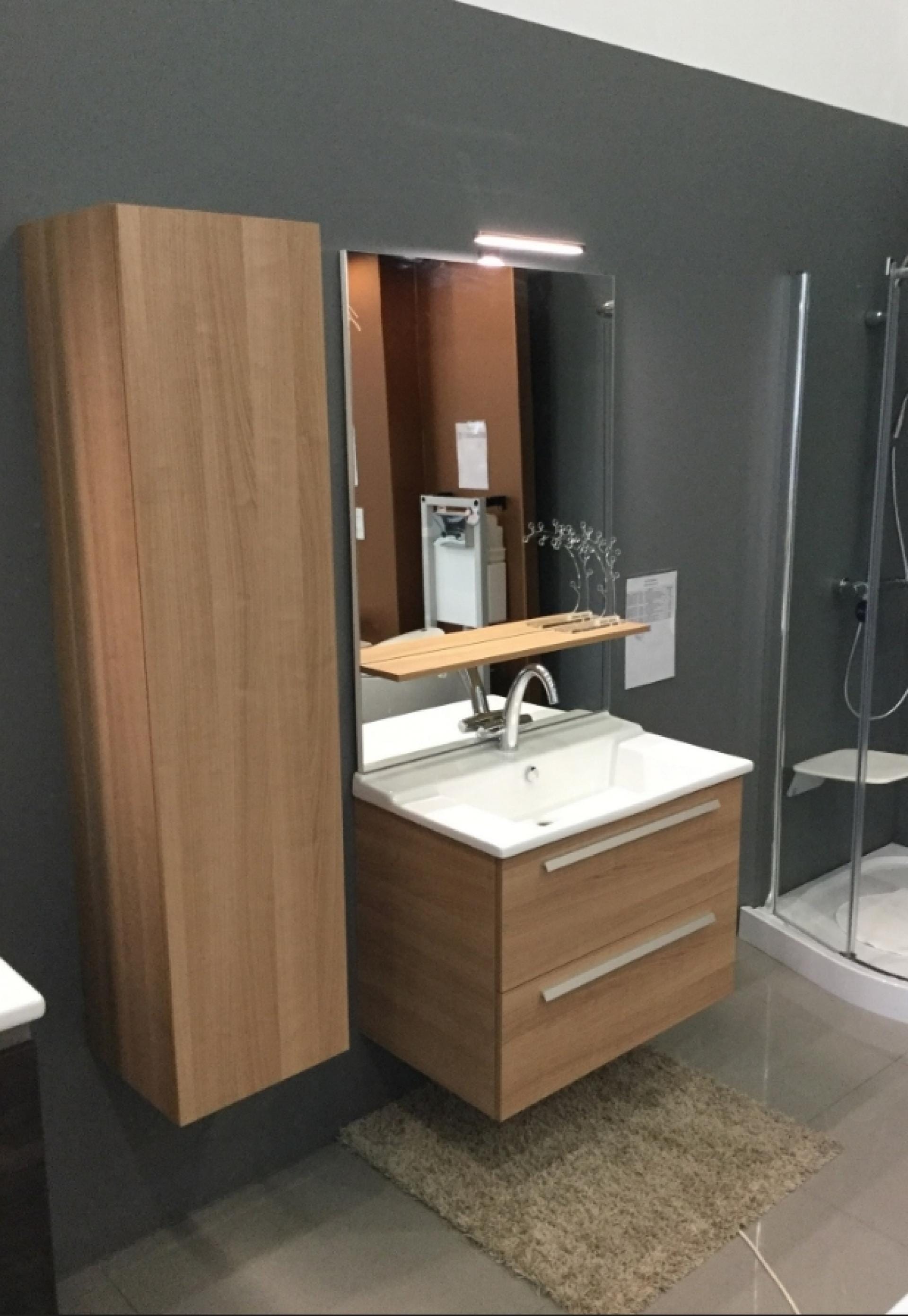 Тумба под раковину 75 см Jacob Delafon Struktura EB1277-E16 ореховое дерево
