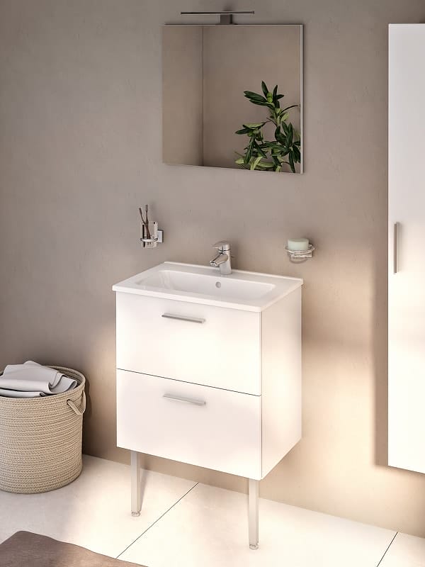 Тумба с раковиной Vitra Mia 60 см 66106 белый глянец