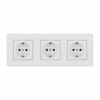 Розетка с заземлением и со шторкой Arte Milano SET16-3 SET16-3-40-1x3 white