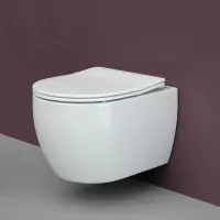 Унитаз подвесной Ceramica Nova Play CN3001 безободковый, с сиденьем микролифт, белый