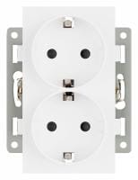 Розетка двойная с заземлением и со шторкой, без рамки Arlight SCT 043764