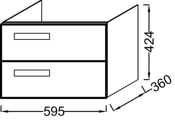Тумба под раковину Jacob Delafon Rythmik 60 EB1300-E10