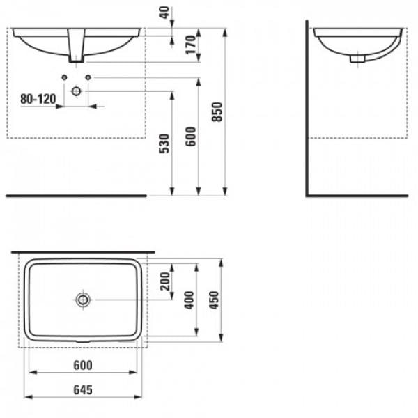 Раковина Laufen Pro 8.1196.9.000.109.1