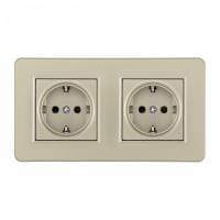 Розетка с заземлением и со шторкой Arte Milano SET16-2 SET16-2-40-1x2 shampan