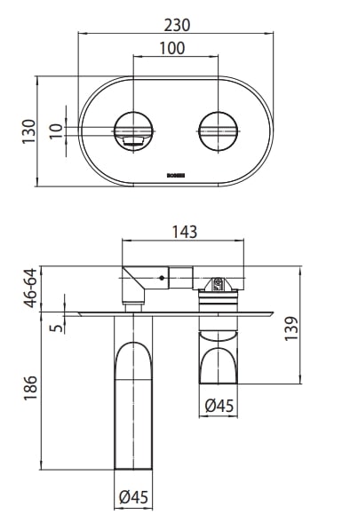 Смеситель для раковины Bossini Apice Z00549.030