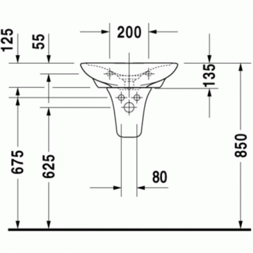 Полупьедестал для раковины Duravit Pura Vida 0858130000