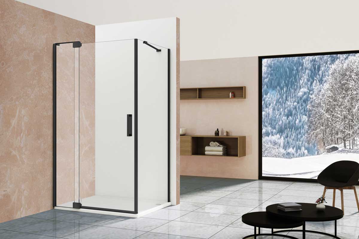 Душевой уголок Vincea Extra 110x100 VSR-1E101110CLB черный