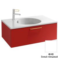 Тумба под раковину 80 см Jacob Delafon Odeon Rive Gauche EB2515-R5-G1C белый бриллиант ручки хром