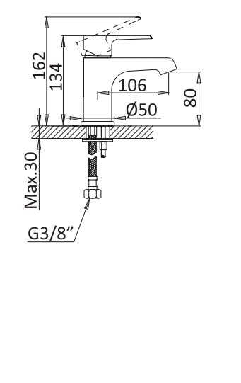 Смеситель для раковины Cezares NAUTIC NAUTIC-LS1-01-W0