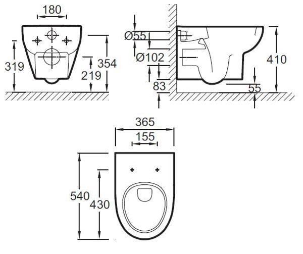 Подвесной унитаз Jacob Delafon ODEON UP E4764-00