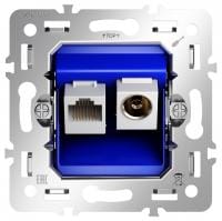 Механизм ТВ-розетки оконечные и розетки Ethernet RJ-45 Voltum S70 VLS0607M