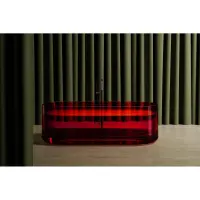 Ванна из полиэфирной смолы Abber Kristall AT9708Rubin 170x75 см, отдельностоящая, красный