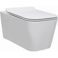 Унитаз подвесной Berges Floe 082121 безободковый, с сиденьем микролифт, белый