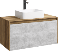 Тумба под раковину без фасада AQWELLA 5 Stars Mobi 100 MOB0110DB дуб балтийский