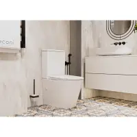 Унитаз-компакт Veconi Telle VTE-64T безободковый, торнадо, с сиденьем микролифт, белый