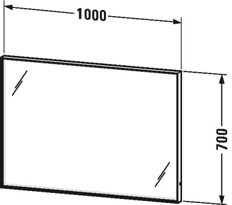 Зеркало с подсветкой Duravit L-cube LC738200000