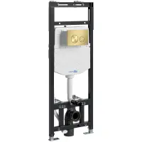 Инсталляция для унитаза WasserKRAFT Alme 15 15TLT.010.ME.MG02 с кнопкой смыва, золотой матовый