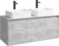 Тумба под раковину без фасада AQWELLA 5 Stars Mobi 120 MOB0112BS бетон светлый