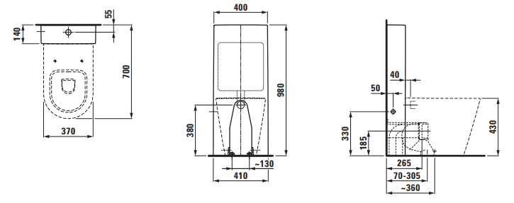 Бачок для унитаза Laufen Kartell 8.2866.0.000.000.1 напольный