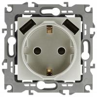 Розетка с заземлением и со шторкой и 2хUSB, без рамки Эра Эра 12 12-4109-15