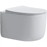 Унитаз подвесной Boheme Flow 969-SET-MW безободковый, торнадо, с сиденьем микролифт, белый матовый