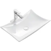 Раковина-чаша CeramaLux 9176 56,5x43 см, накладная, белый