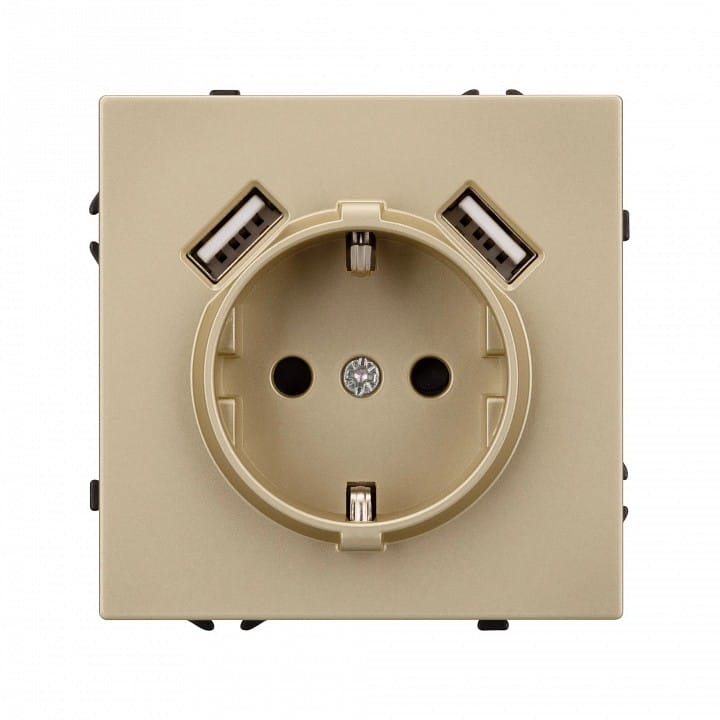Розетка с заземлением и 2хUSB type A, без рамки Arlight SCT 054290