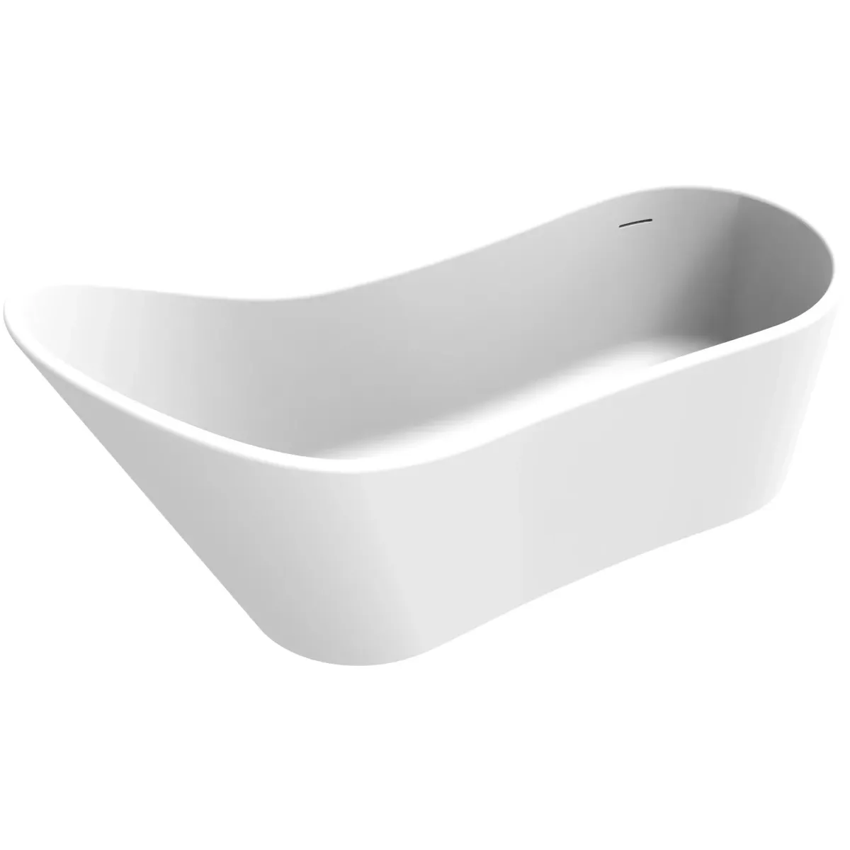 Ванна из литьевого мрамора Timo Kristi Solid Surface KIRSTI1785L 178,5x76 см L, отдельностоящая, белый матовый