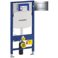 Инсталляция для унитаза Geberit Duofix Sigma 30 111.300.00.5 + 111.815.00.1 + 115.883.KH.1 с кнопкой смыва, хром/матовый хром/хром