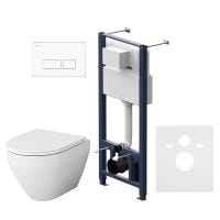 Комплект инсталляция с унитазом и клавишей AM.PM Spirit 2.0 IS47001.701700 белый