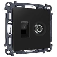 ТВ-розетка и розетка Ethernet RJ-45 без рамки Ambrella Volt ALFA MA812510