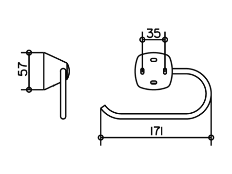 Держатель туалетной бумаги Keuco City.2 02762010000