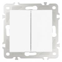 Выключатель двухклавишный без рамки Arte Milano 206 206.30-2.white