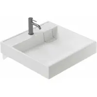 Раковина Ceramicanova Quattro CN0101 60x60 см, над стиральной машиной, с кронштейнами, белый