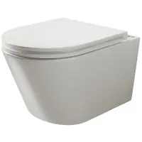 Унитаз подвесной Ceramica Nova Trend 111010S безободковый, с сиденьем микролифт, белый