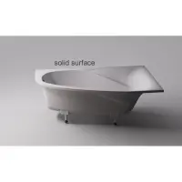 Ванна из литьевого мрамора Astra-Form Селена Solid Surface 01010081 170x100 см R, угловая, белый матовый