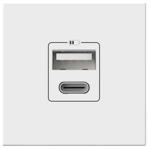 Розетка 2хUSB type A и C без рамки Elbi Eleсtriс Moda Vox 611-040232-335