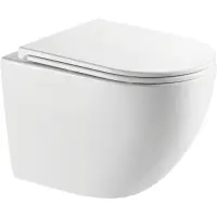 Унитаз подвесной Grossman GR-4411SQC безободковый, торнадо, с сиденьем микролифт, белый